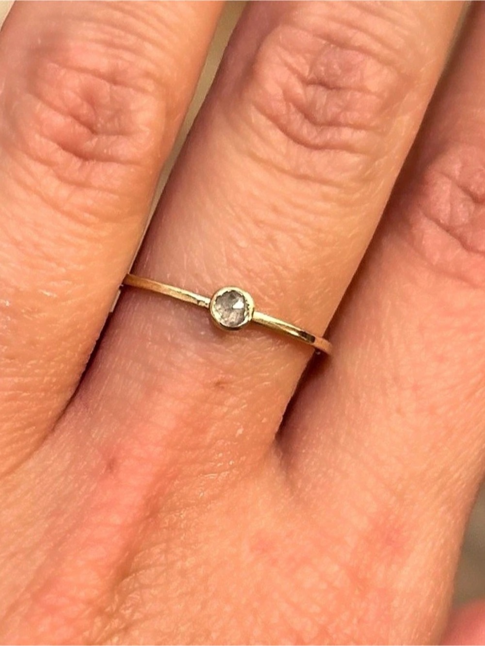 Emily Hartwell Amelia Ring Rose Cut Diamond Ring Size 7 Like New